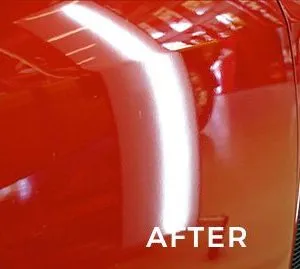 Tesla Model 3 dent after PDR